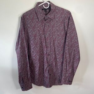 Banana Republic Paisley red and grey shirt medium